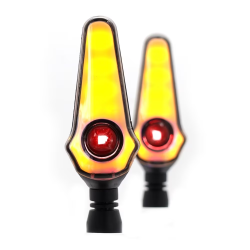 DIRECCIONAL LED SECUENCIAL TIPO FLAMA LUZ AMARILLA/ROJA