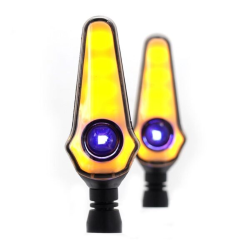 DIRECCIONAL LED SECUENCIAL TIPO FLAMA LUZ AMARILLA/AZUL