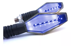 DIRECCIONAL LED SECUENCIAL TIPO RECTANGULAR LUZ AMARILLA/AZUL