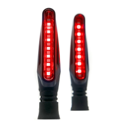 DIRECCIONAL LED DUO SECUENCIAL TIPO PLUMA LUZ ROJA/AMARILLA