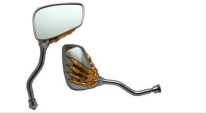 JUEGO ESPEJO DECORATIVO CROMADO MANO RETROVISOR
