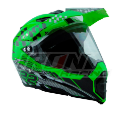 CASCO CROSS IRON RACING-K22 DOT VERDE TALLA L