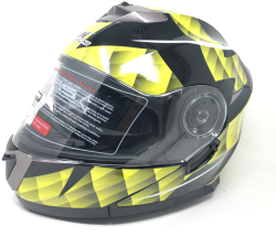 CASCO ABATIBLE IRON RACING TALLA L NGO/AMARILLO IR-6051