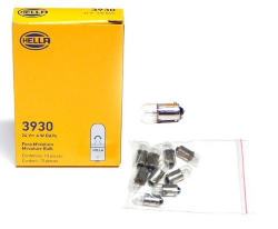 FOCO HELLA CUARTO DE FARO (VENTA POR PIEZA) 24V 4W T4W BA 9S