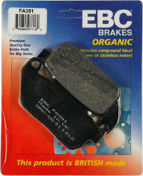 BALATA EBC FRENO DISCO FA381 HARLEY DAVIDSON XL 883 04-07 XL 1200R (04-07) XL 1200C (04-07) DELANTERAS ZAPATA