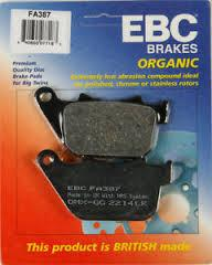 BALATA EBC FRENO DISCO FA387 P/ HARLEY DAVIDSON XL 883 07 XL 1200R (04-07) XL 1200C (04-07) TRASERA ZAPATA
