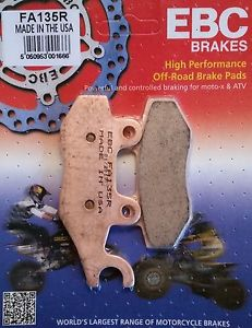BALATA EBC FRENO DISCO FA135R KAWASAKI KLX 250S 09-13 KLX 140/L 08-13 KVF650 Brute Force 06-’12 KVF750 05-’15 (del
der) SUZUKI EN125 2A 05-’12 YAMAHA XTZ 125E 05-’09 XTZ250 LANDER 08-’12 ZAPATA