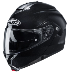 CASCO HJC ABATIBLE C91 SOLID TALLA XL COLOR NEGRO BRILLO