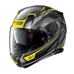 CASCO NOLAN N87 CERRADO TALLA L ORIGINALLITY N-COM COLOR GRIS/AMARILLO