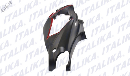 CUBIERTA FRONTAL DE MANUBRIO P/ AR 110 COLOR NEGRO/ROJO TAPA
