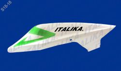CUBIERTA IZQUIERDA COLOR BLANCO/VERDE 150SZ TAPA