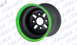 RIN TRASERO COMPLETO ATV 250 COLOR NEGRO/VERDE CUATRIMOTO
