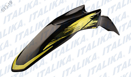 SALPICADERA DELANTERA DM 200 COLOR NEGRO/AMARILLO