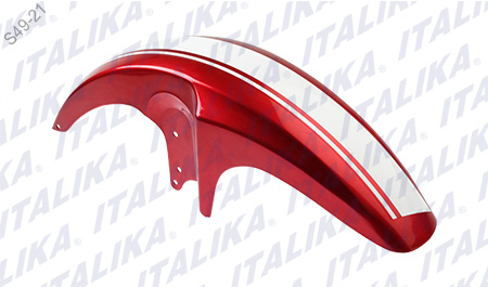 SALPICADERA DELANTERA FT 125TS COLOR ROJO/BLANCO