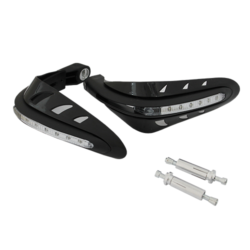 PROTECTOR DE MANIJAS UNIVERSAL LUZ LED COLOR NEGRO
