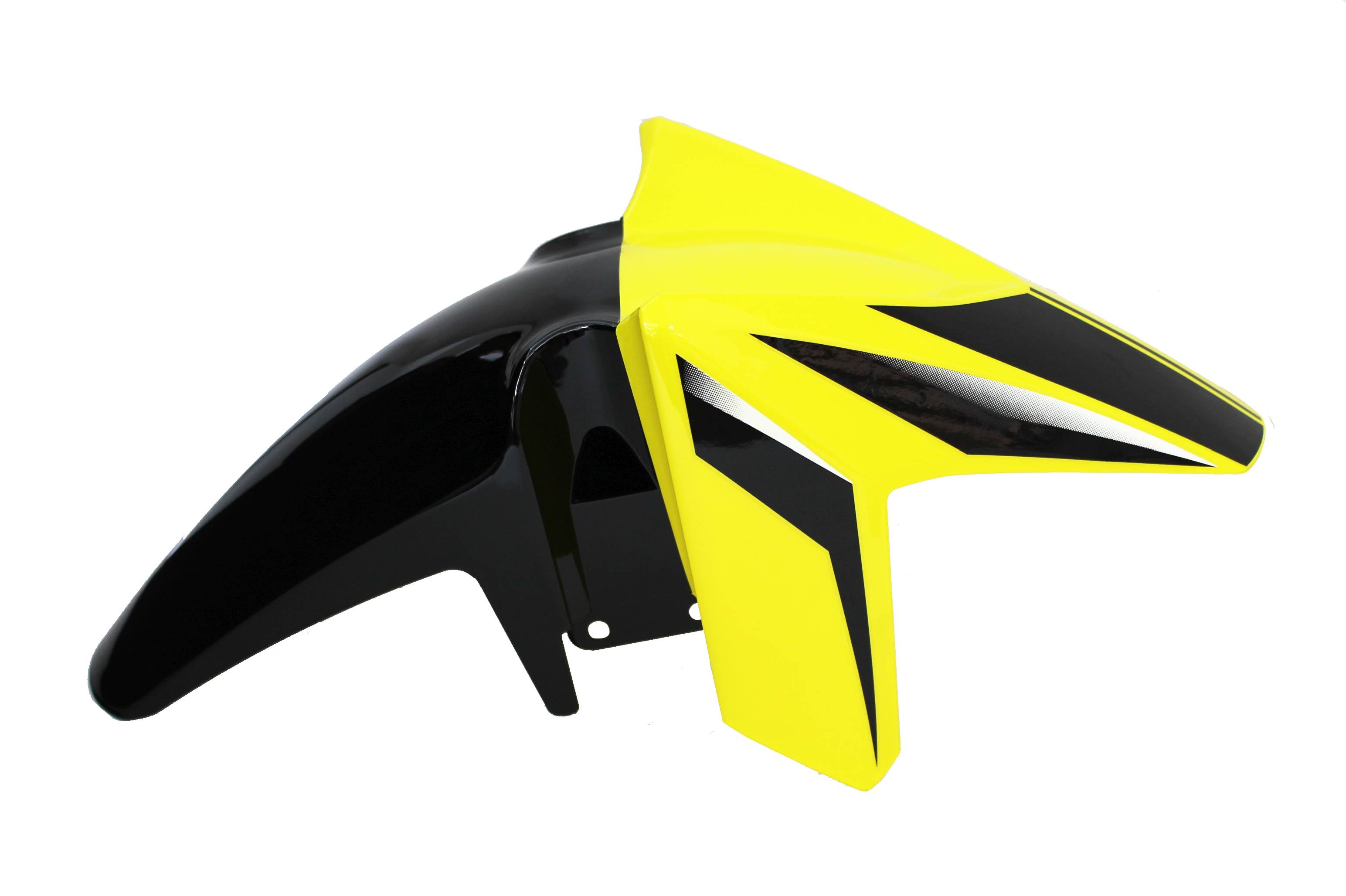 SALPICADERA DELANTERA FT 200TS COLOR NEGRO/AMARILLO