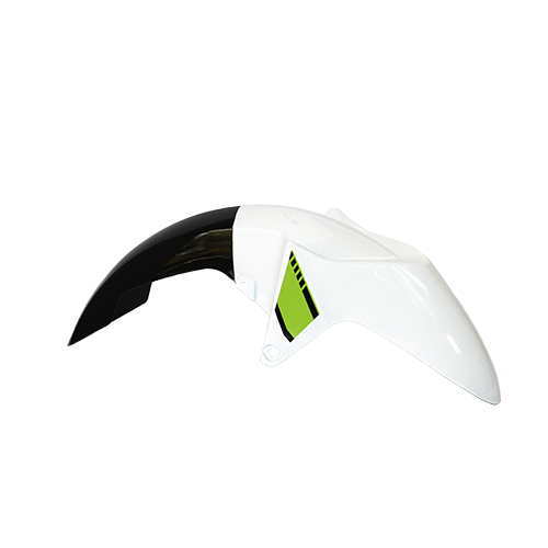 SALPICADERA DELANTERA XT 110RT COLOR BLANCO/VERDE