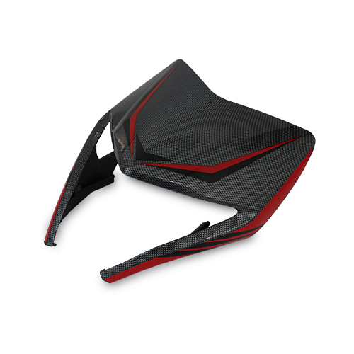 CUBIERTA FRONTAL DE FARO XEVERUS 250 COLOR ROJO TAPA