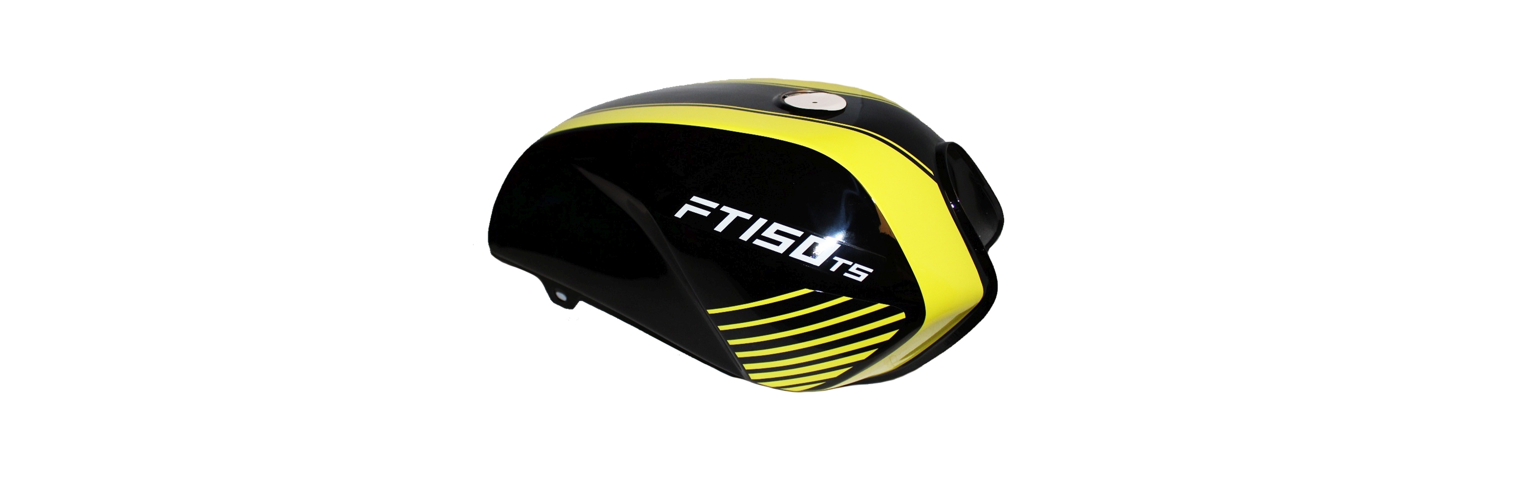 TANQUE DE GASOLINA P/ FT 150TS COLOR NEGRO/AMARILLO