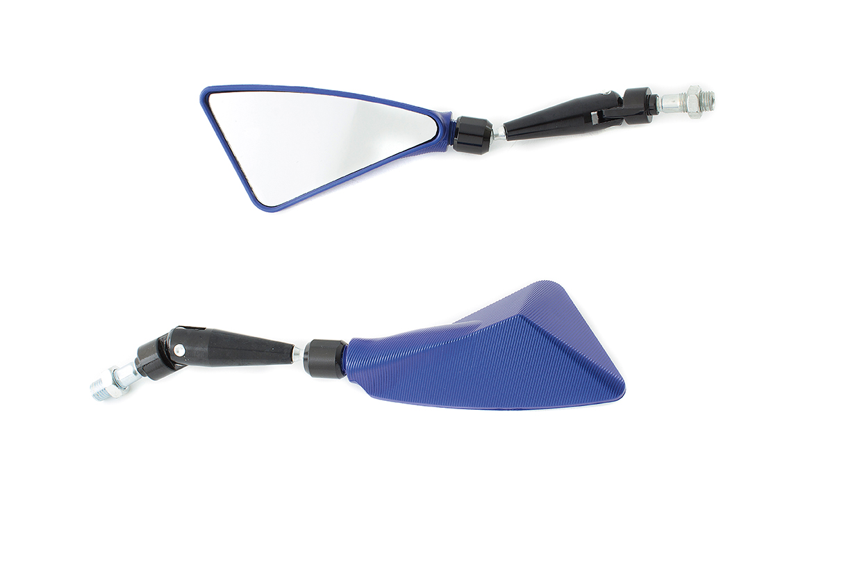 ESPEJOS DECORATIVOS TRIANGULAR COLOR AZUL RETROVISOR