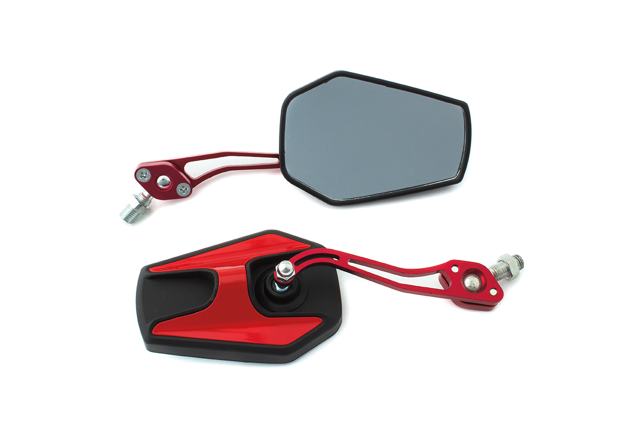 ESPEJOS DECORATIVO ZX-2951 COLOR ROJO RETROVISOR