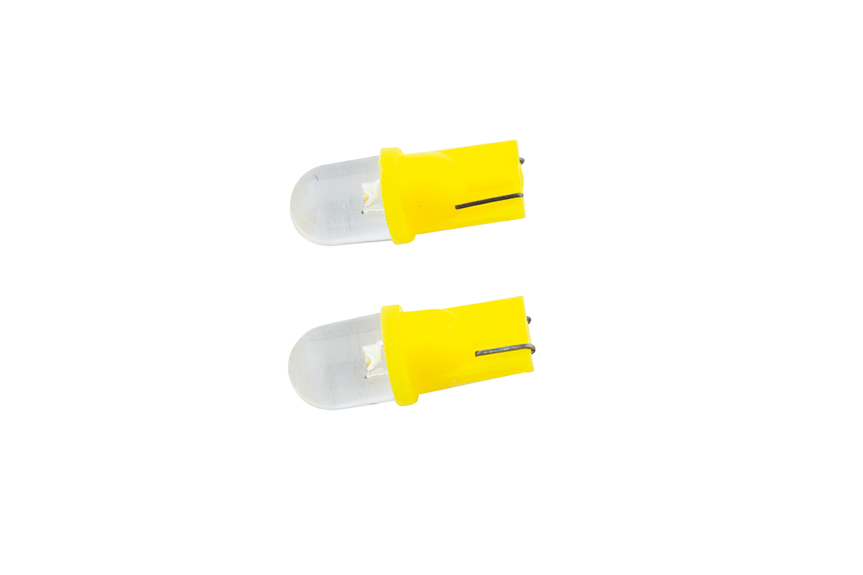 FOCO PELLIZCO LED T10 LUZ AMBAR VELA VELITA