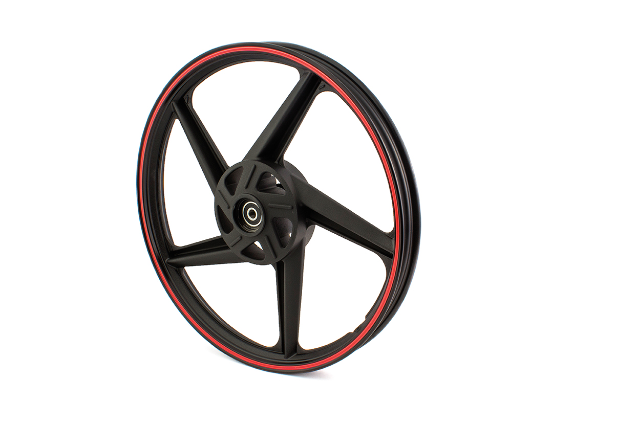 RIN DELANTERO P/ FT 180 FT 200 COLOR NEGRO/ROJO