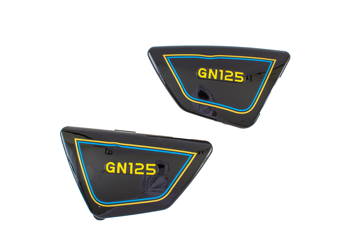 CUBIERTAS LATERALES P/ GN 125 COLOR NEGRO TAPA